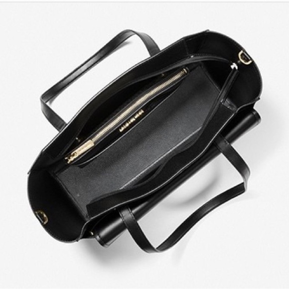 Michael Kors Maisie Large Pebbled Leather 3 in 1 Black Tote NWT - Picture 4 of 9